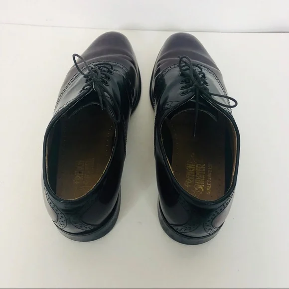 French Shriner Black & Wine Dress Shoes Size 12 - Picture 3 of 8